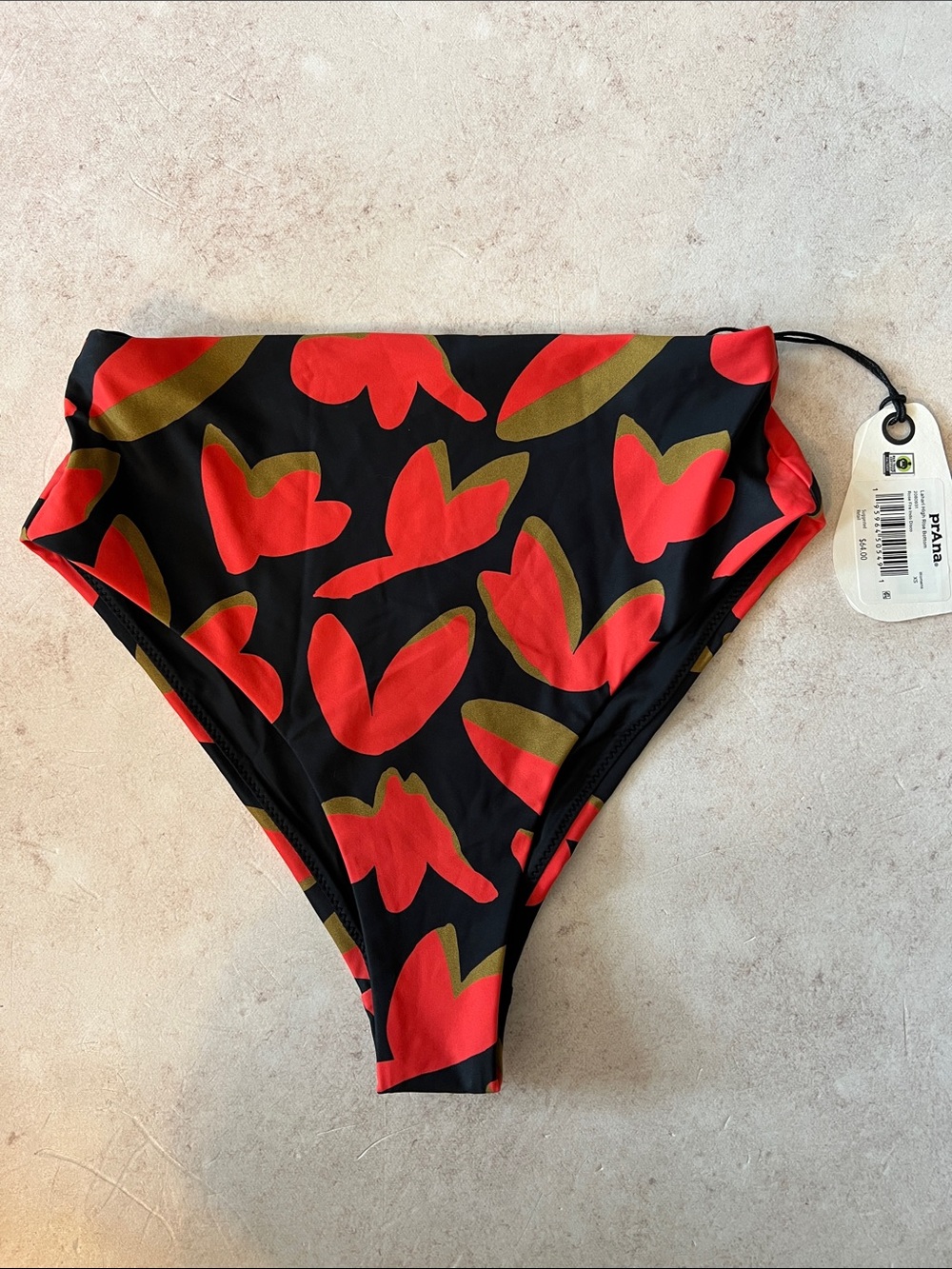 Prana Lahari High Rise Bottom in Rose Fire Indo Disco.